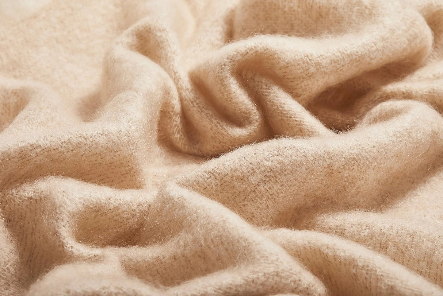 Ivory Mohair Throw Luxe Blanket