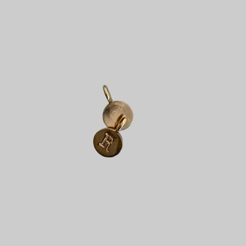 Petite Fine Number Custom Disc Pendant