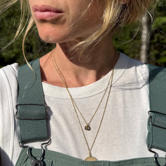 Petite Fine Letter Pendant and Chain Necklace