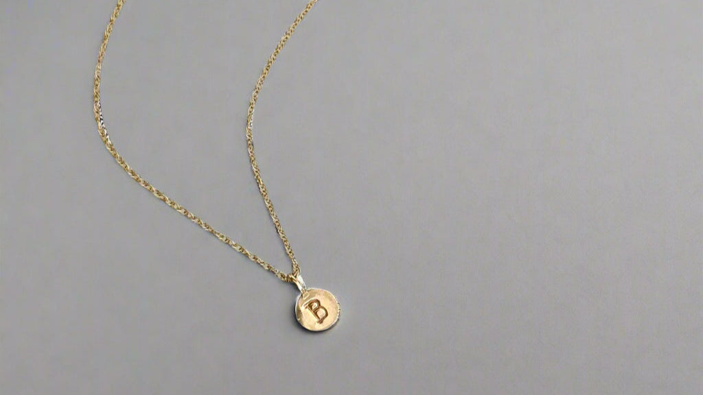 Petite Fine Letter Pendant and Chain Necklace